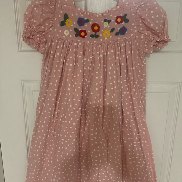 Mini Boden Pink Dress with Floral Details - Picture 1 of 2